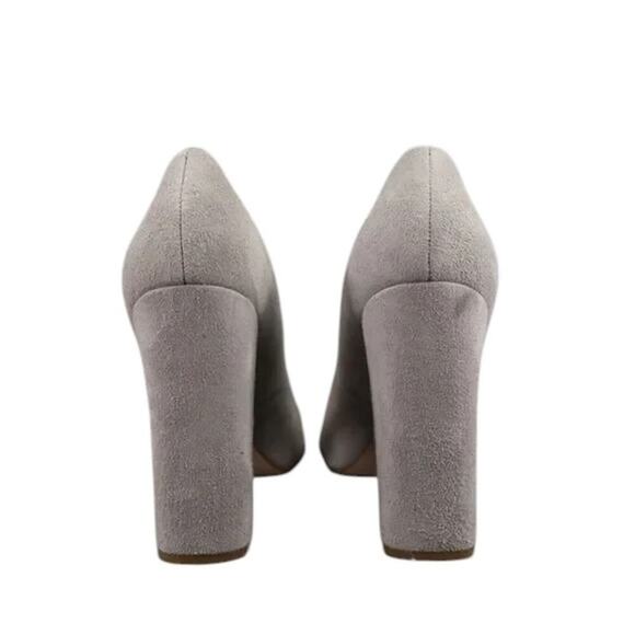 Boutique 9 Shoes Womens 7 Pumps Block Heel Suede Fashion Going Out Classic Grey - Picture 6 of 16